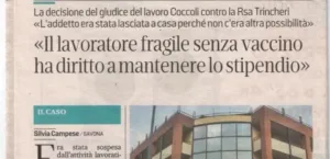 il secolo XIX lavoratore diritto stipendio avvocato lasagna