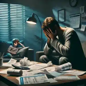 Genitore sopraffatto dai costi delle cure mediche private per il proprio figlio, a causa di ritardi nei trattamenti garantiti dal SSN.