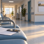 Sala d'attesa al mattino, vuota. Hai la tua prenotazione, sei il primo non devi fare coda grazie a Avvocato esperto in liste d’attesa e diritto alla salute