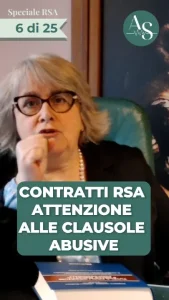 Contratti RSA: attenzione alle clausole abusive